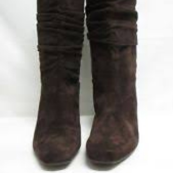 TALBOTS Brown Suede Slouch Boots - Picture 2 of 3